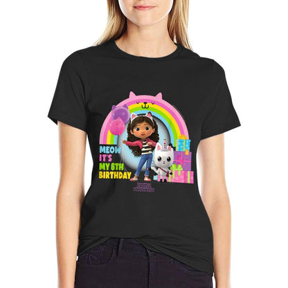 DreamWorks Gabby's Dollhouse 6th Birthday  Soft T-Shirt