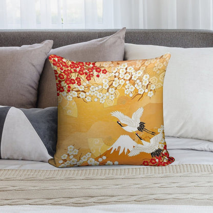 Beautiful Kimono of Japan Soft Easy Maintenance Throw Pillow