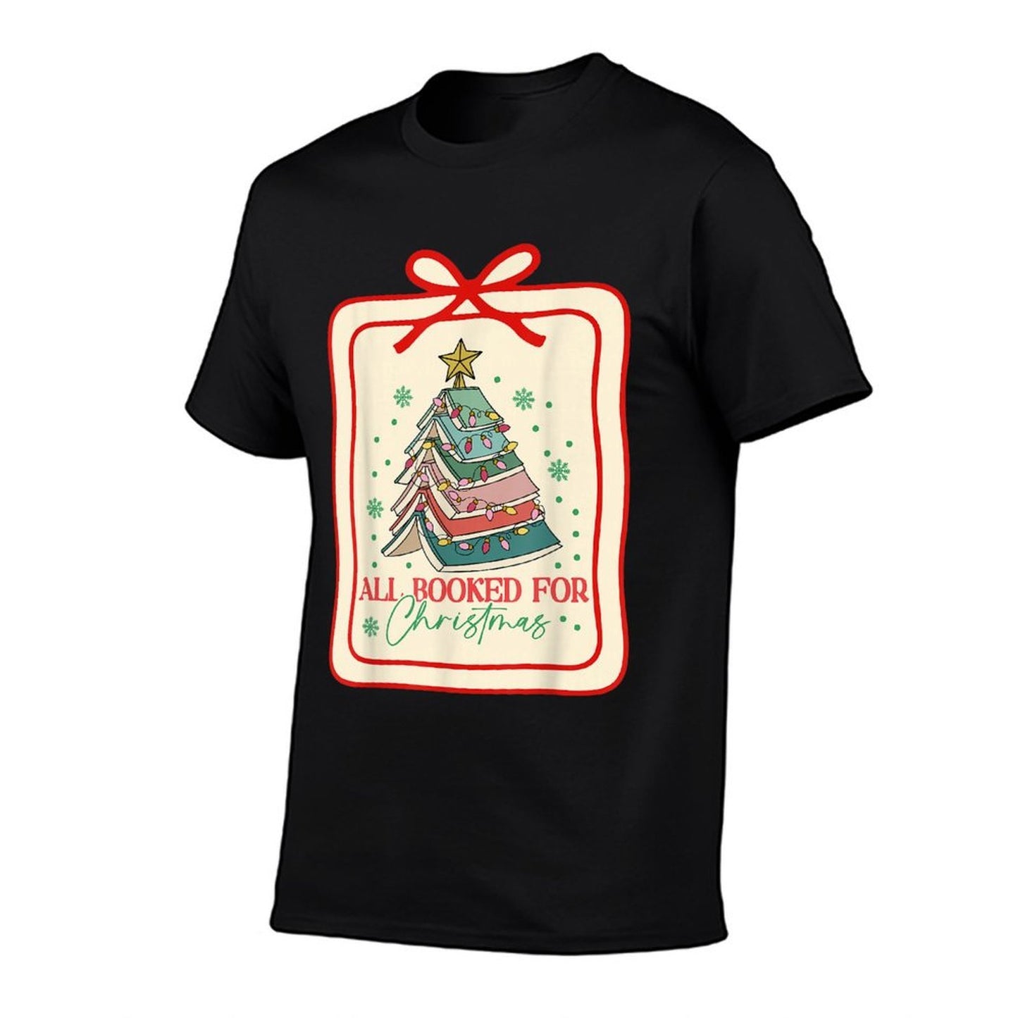 All Booked for Christmas Coquette Bow Tree Lights Christmas  Classic T-Shirt