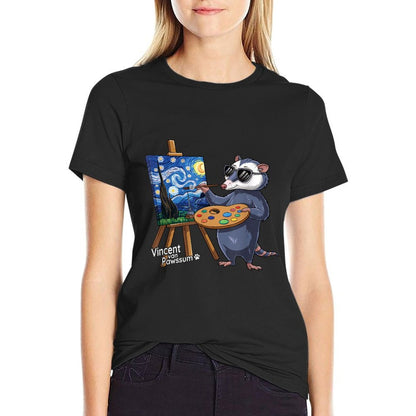 Possum Van Gogh Starry Night Meme  Vintage-inspired T-Shirt