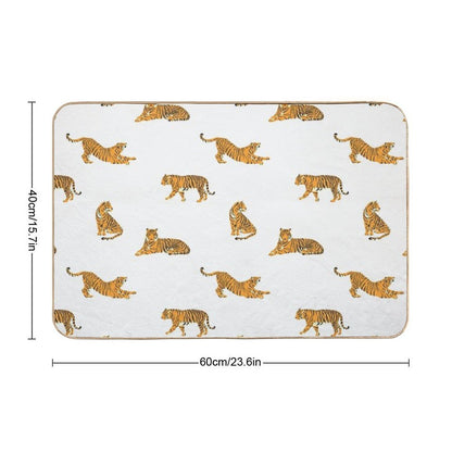 Tiger Pattern  Rapid-Drying Bath Mat
