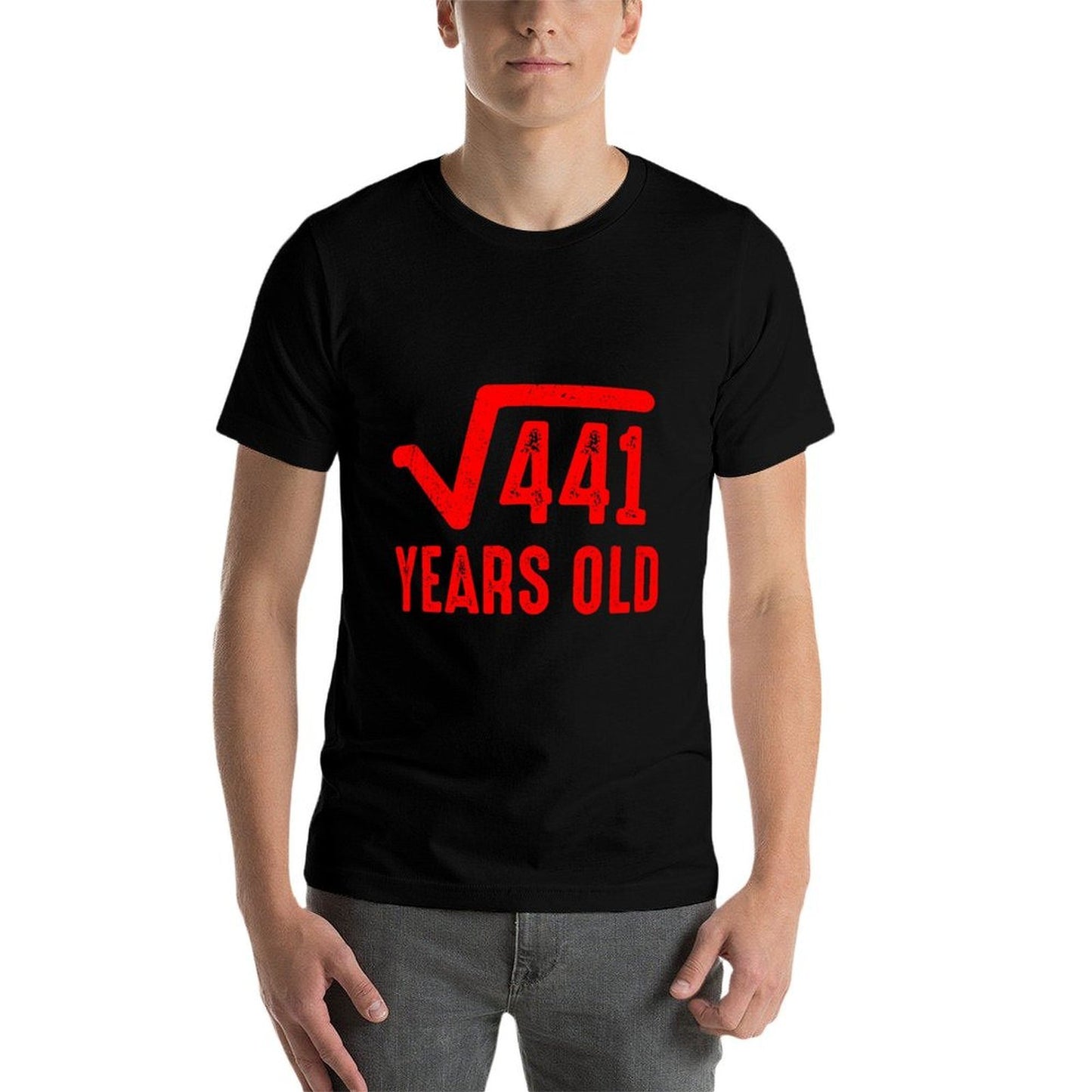 Square Root of 441  21st Birthday T (Red)  Moisture-wicking T-Shirt