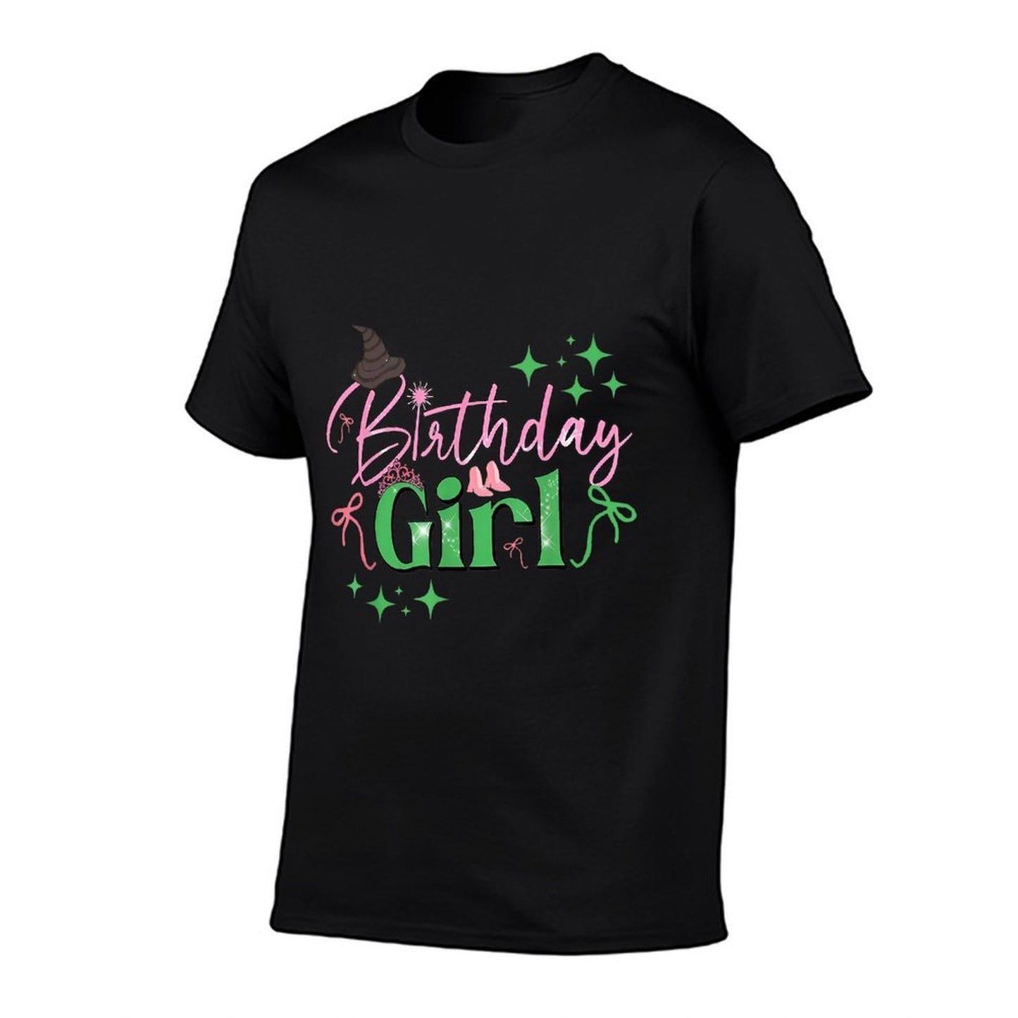 Birthday Witch Pink And Green Birthday Girl Women Girl Kids  Wrinkle-resistant T-Shirt