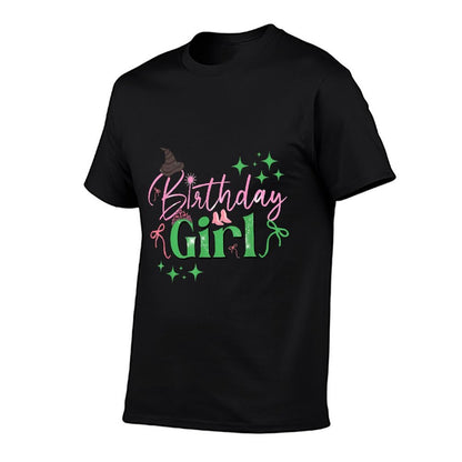 Birthday Witch Pink And Green Birthday Girl Women Girl Kids  Wrinkle-resistant T-Shirt