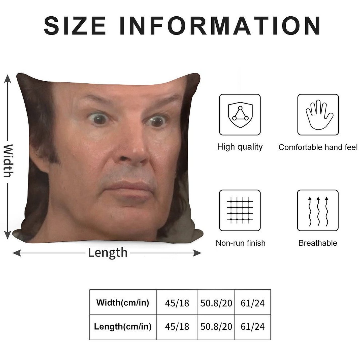 ASTONISHED BREEN - NEIL BREEN - Breen's Corrupt Merchandise - Funny Sticker Funny T-shirt Soft Reinforced Edging Throw Pillow