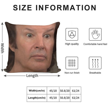 ASTONISHED BREEN - NEIL BREEN - Breen's Corrupt Merchandise - Funny Sticker Funny T-shirt Soft Reinforced Edging Throw Pillow