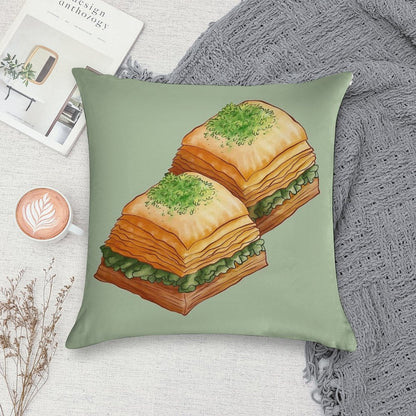 Pistachio Baklava Soft Warmth Comfort Throw Pillow