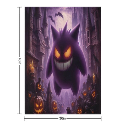 Purple Ghost Multi-functional Throw Blanket