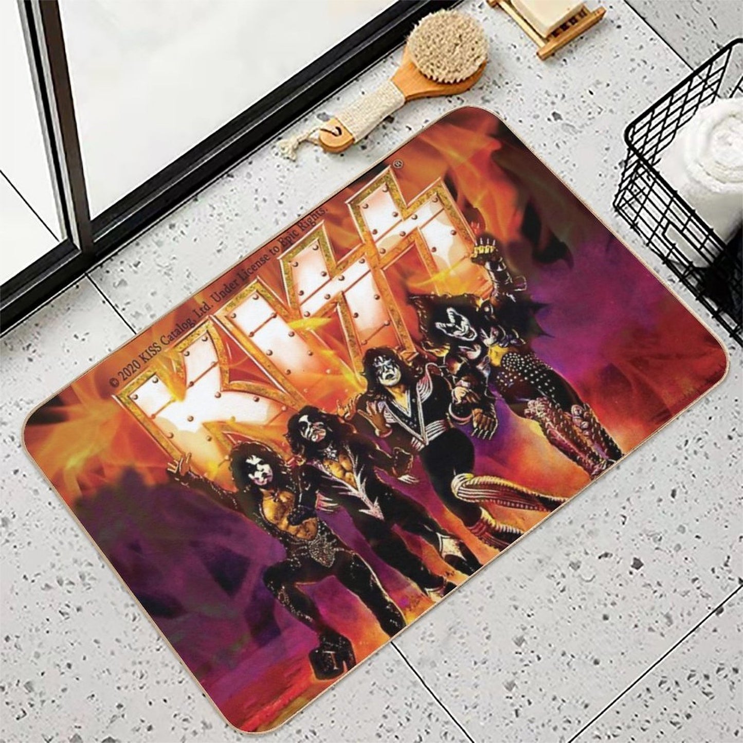 Kiss The Band T Shirt  Pet-Safe Bath Mat