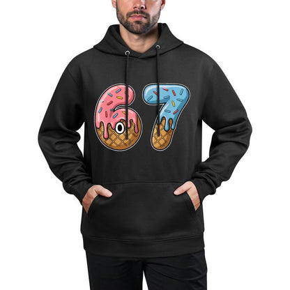 67 Ice Cream 67 Meme Funny Six Seven Gen Alpha Men Women 67 Pilling-Resistant Hoodie