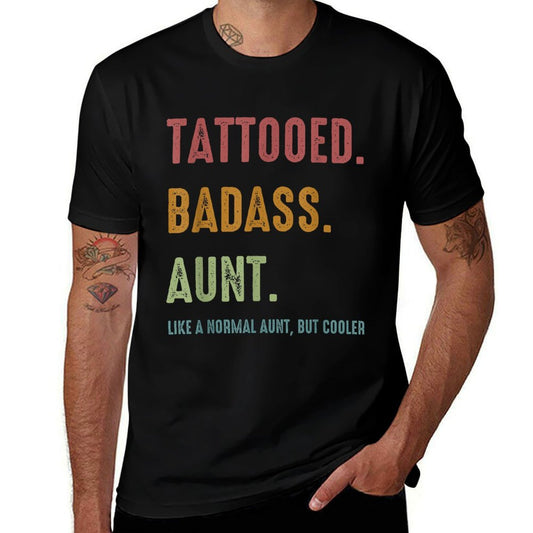 Tattooed Badass Aunt Inked Funny Present For Aunts  Moisture-wicking T-Shirt