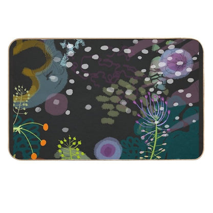 Flower And Snow Shadows Pattern  Anti-Trip Bath Mat