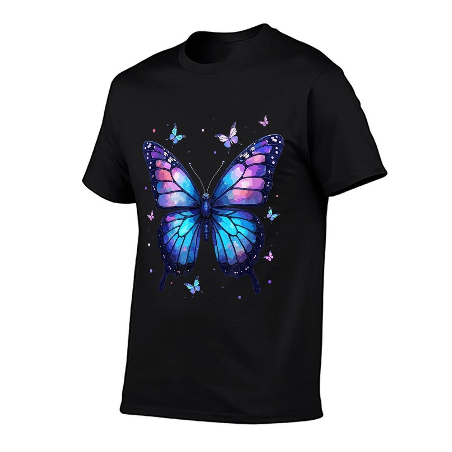 Mystical Artistry Unisex-Child Butterfly Abstract Modern Black, Small, Comfortable T-Shirt