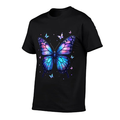 Mystical Artistry Unisex-Child Butterfly Abstract Modern Black, Small, Comfortable T-Shirt