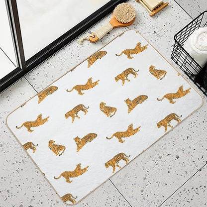 Tiger Pattern  Rapid-Drying Bath Mat