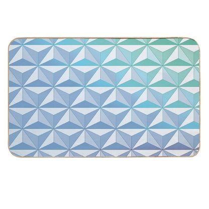 Geodesic Sphere, Blue  Pet-Safe Bath Mat