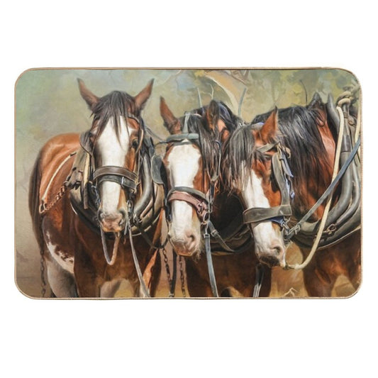 Clydesdale Conversation  Absorbent Bath Mat