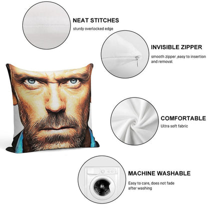 Dr. House Soft High-Density Material Throw Pillow