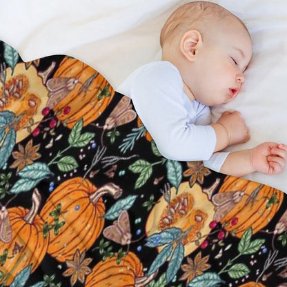 Magic Autumn Pumpkins Versatility Throw Blanket
