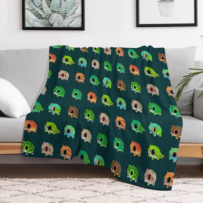 Forest Tree Frog Plush Throw Blanket