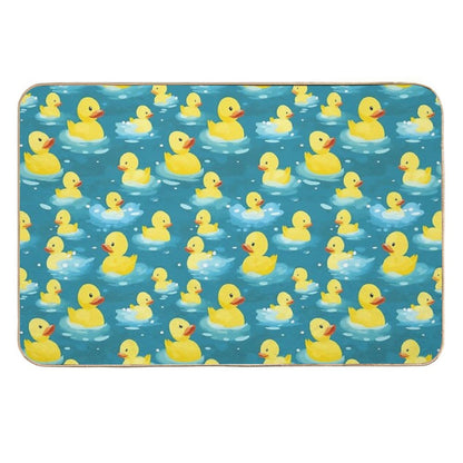 Cute Yellow Rubber Ducks in The Bath Tub - Funny  Long-Lasting Bath Mat
