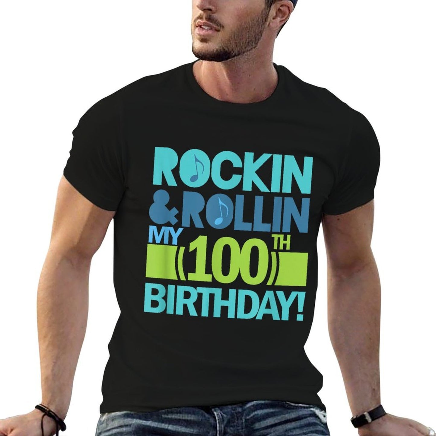 100th Birthday T-shirt Funny 100 Year Old Party Photo  Versatile T-Shirt