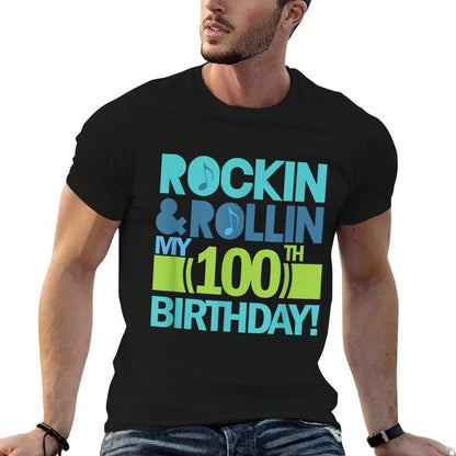 100th Birthday T-shirt Funny 100 Year Old Party Photo  Versatile T-Shirt