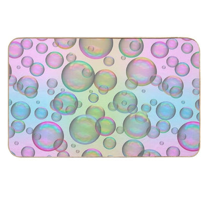 Iridescent Soap Bubbles Variation Colorful  Anti-Trip Bath Mat