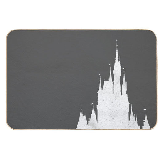 Magic Castle Silhouette Vintage  Odorless Bath Mat