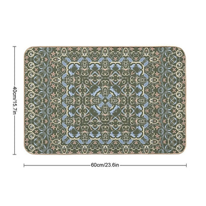 Arabic Ornate Square Pattern  Multi-Purpose Bath Mat