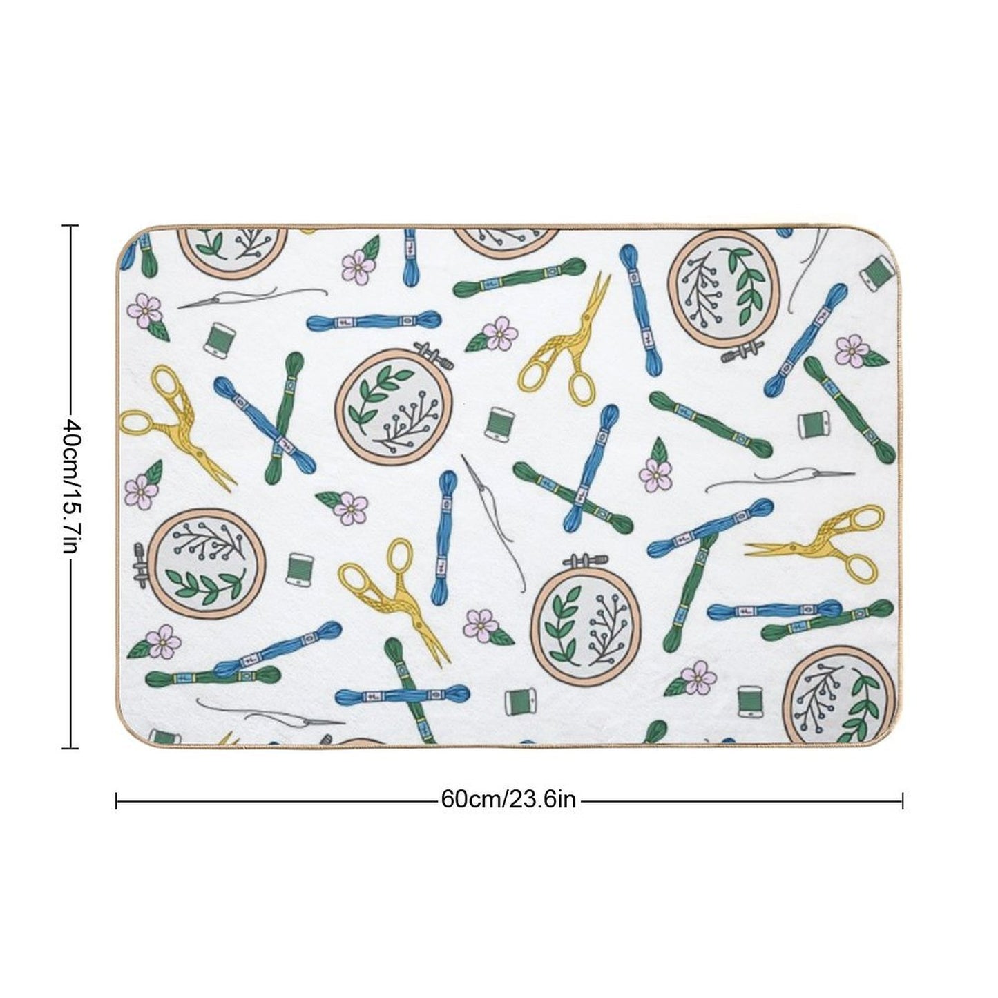 Embroidery  Embroidery Pattern  Embroidery Supplies  Slip-Resistant Bath Mat
