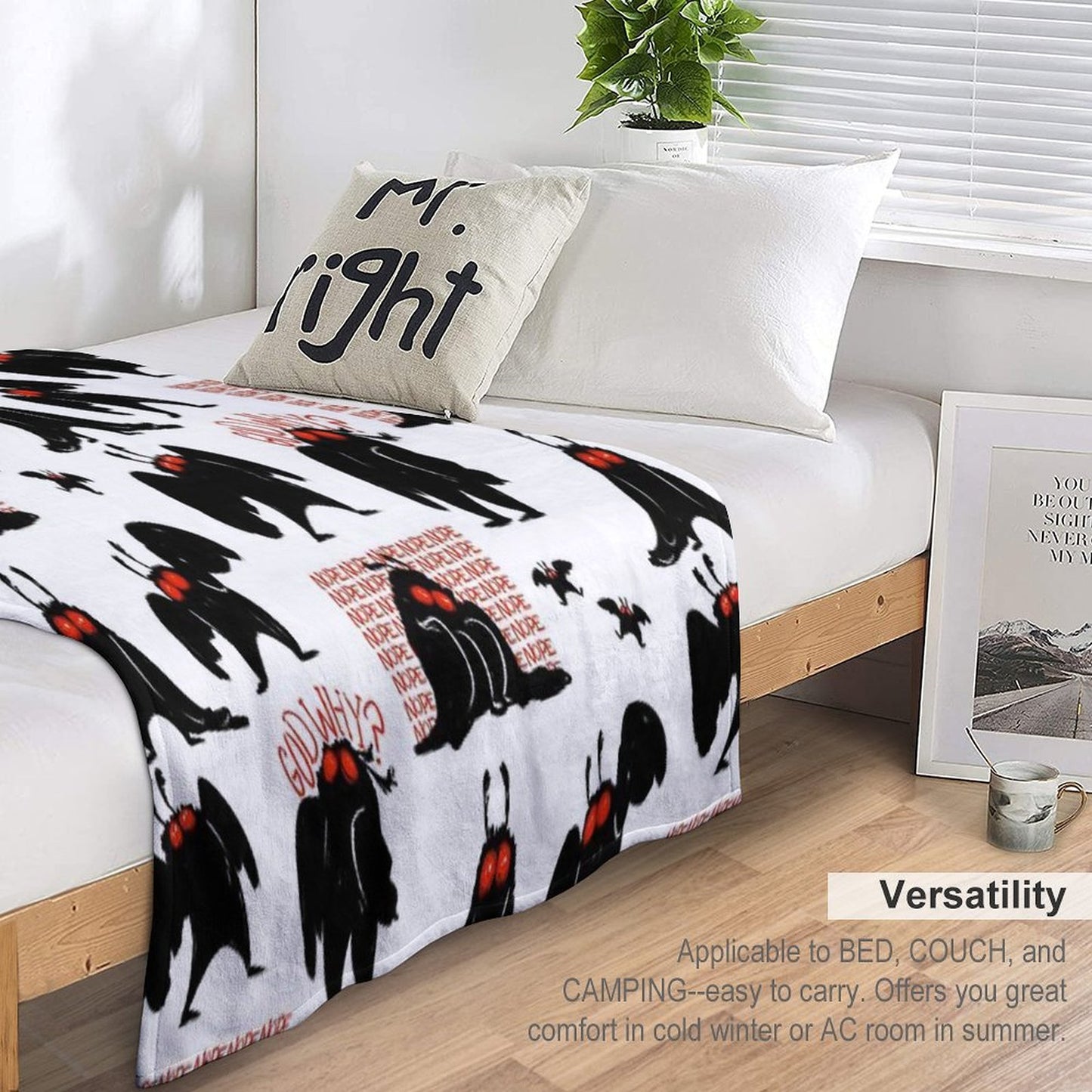 And It's Mothman! Durable Throw Blanket