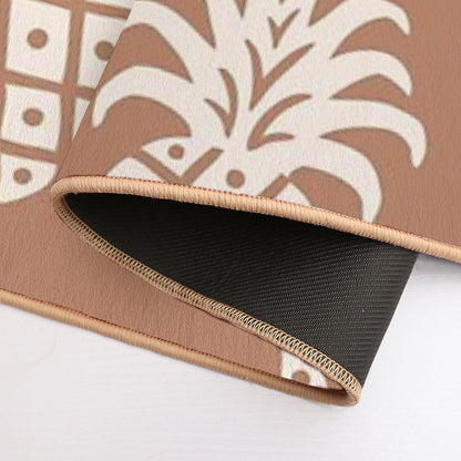 Pineapple Twist 337 Brown And Cream  Odorless Bath Mat