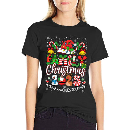 Family Christmas 2025 Matching Outfit Xmas Squad Santa Group  Fade-proof Color T-Shirt