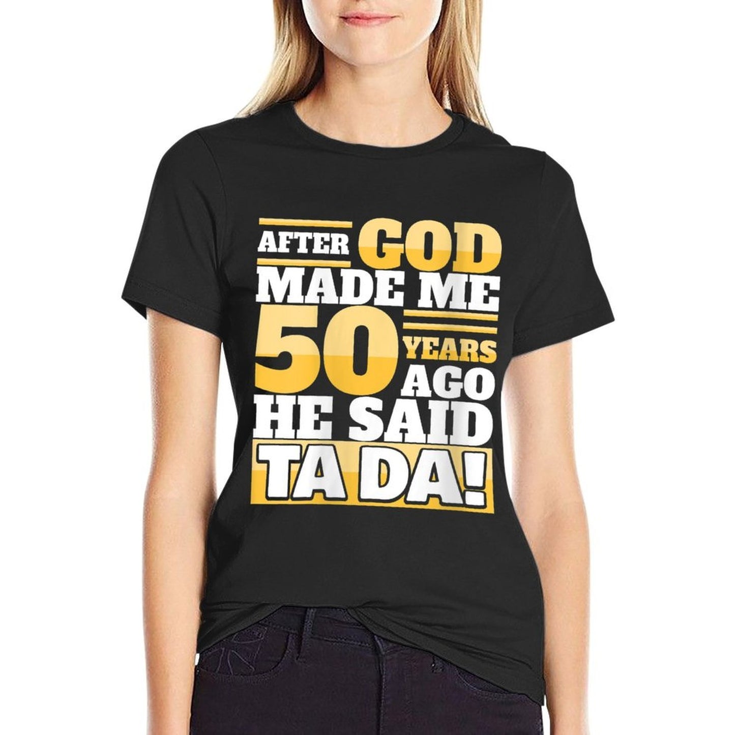 Womens Funny 50th Birthday - 50 Years  Summer-ready Fabric T-Shirt