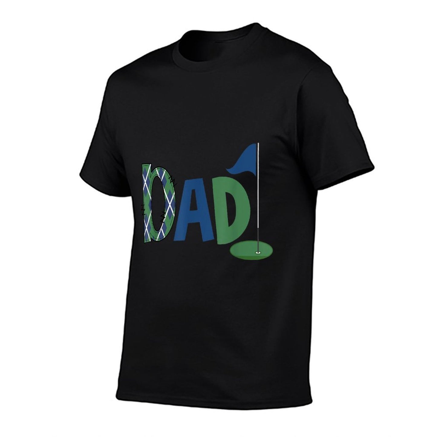 Dad of The Birthday Boy Hole in One Golf Sport Matching  Heathered Texture T-Shirt