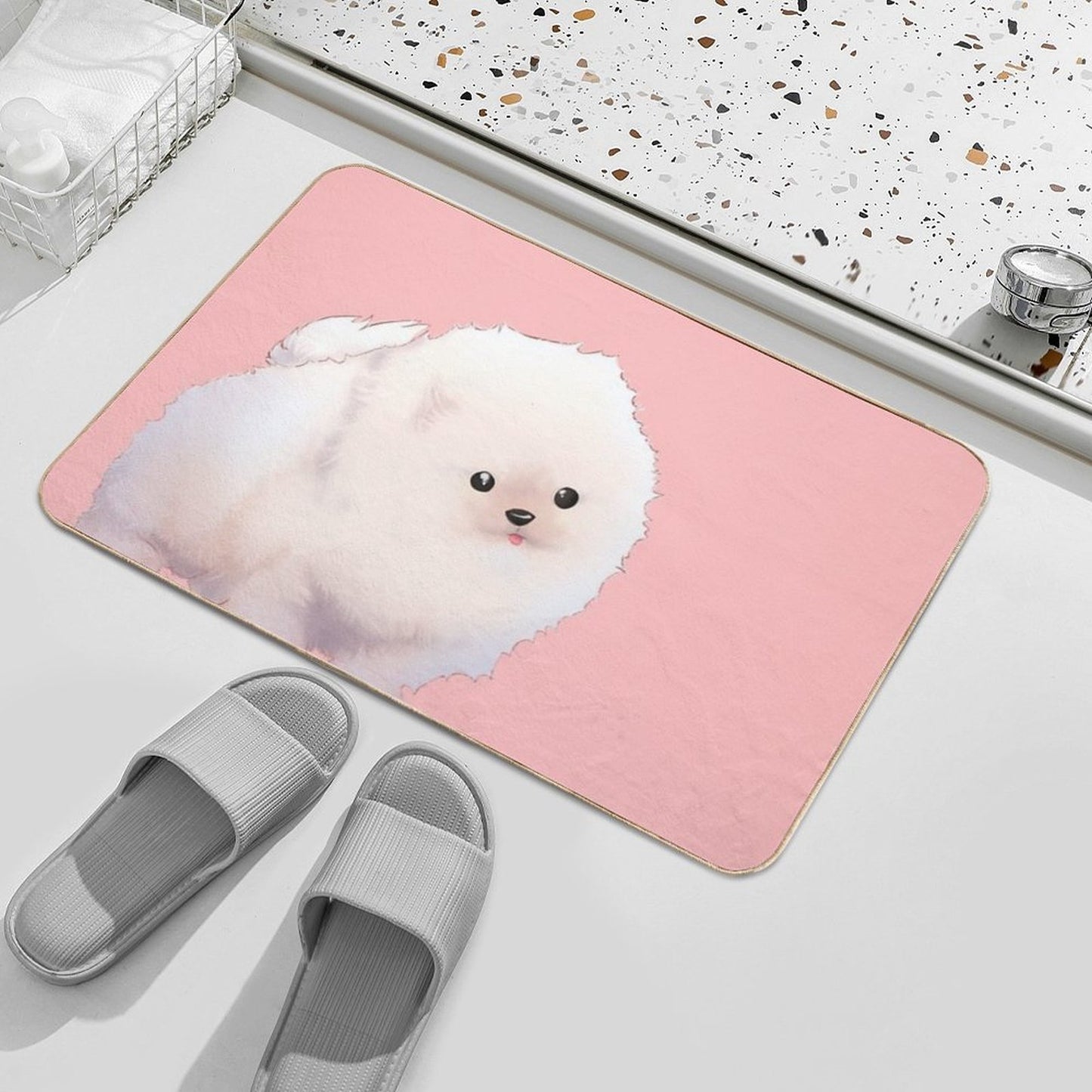 Pomeranian  Long-Lasting Bath Mat