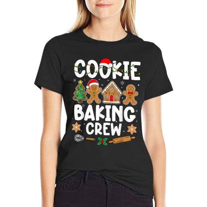 Cookie Baking Crew for Women Kids Men Boy Family Christmas  Breathable T-Shirt