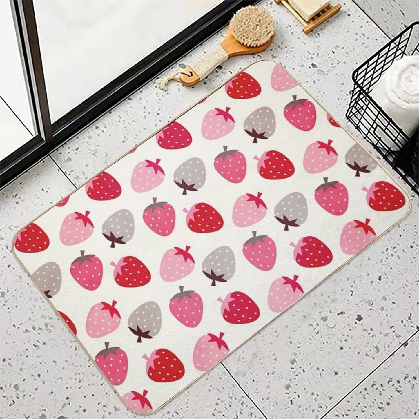 Strawberry Fields  Stain-Proof Bath Mat