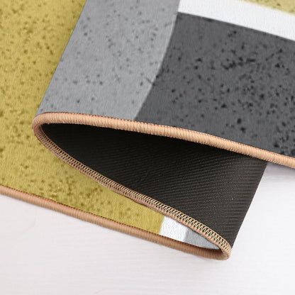 Modern Yellow & Gray Geometric  Versatile Bath Mat