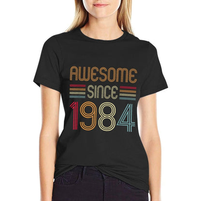 41 Year Old Awesome Since 1984 41st Birthday Vintage 1984  Oversized Silhouette T-Shirt