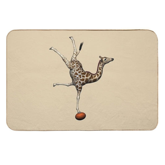 Balancing Giraffe  Odorless Bath Mat