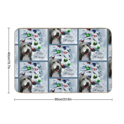 Bearded Collie Christmas Gifts  Anti-Trip Bath Mat