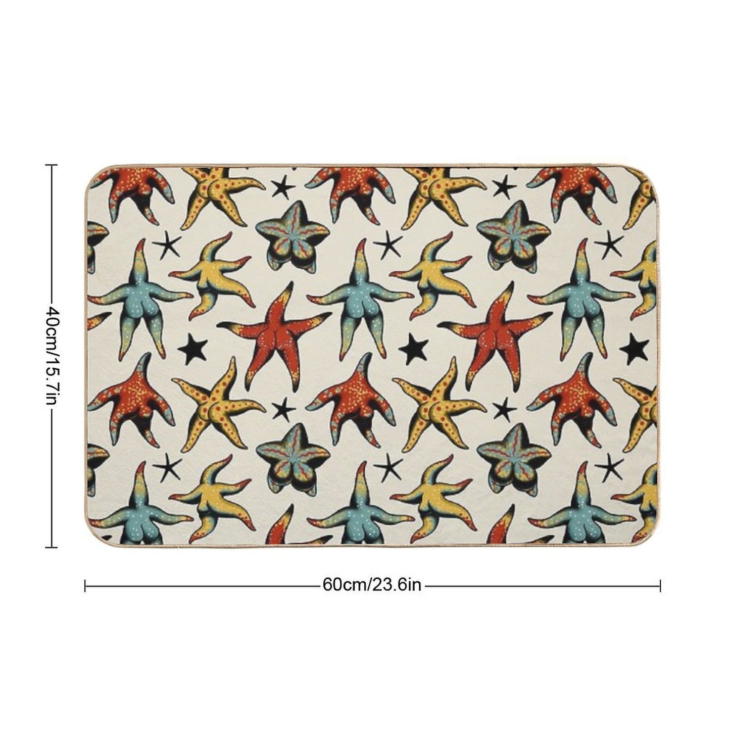 Starfish Booty Tattoo Flash  Anti-Trip Bath Mat