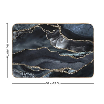 Night Masculine Marble Landscapes  Easy To Clean Bath Mat