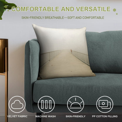 Nowhere Soft Fade-Resistant Throw Pillow