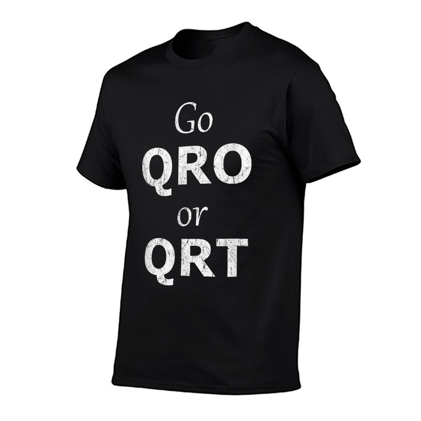 Go QRO Or QRT Funny Amateur Radio Ham Radio Hobby  Moisture-wicking T-Shirt