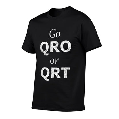 Go QRO Or QRT Funny Amateur Radio Ham Radio Hobby  Moisture-wicking T-Shirt