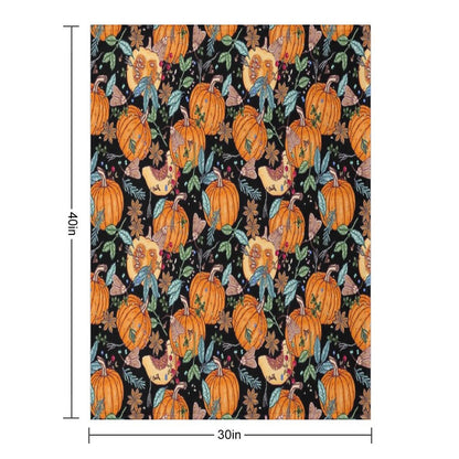 Magic Autumn Pumpkins Versatility Throw Blanket