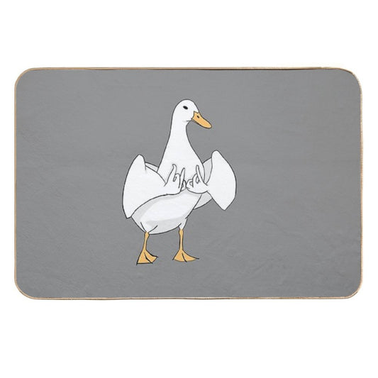 Gang Sign Duck  Easy Maintenance Bath Mat